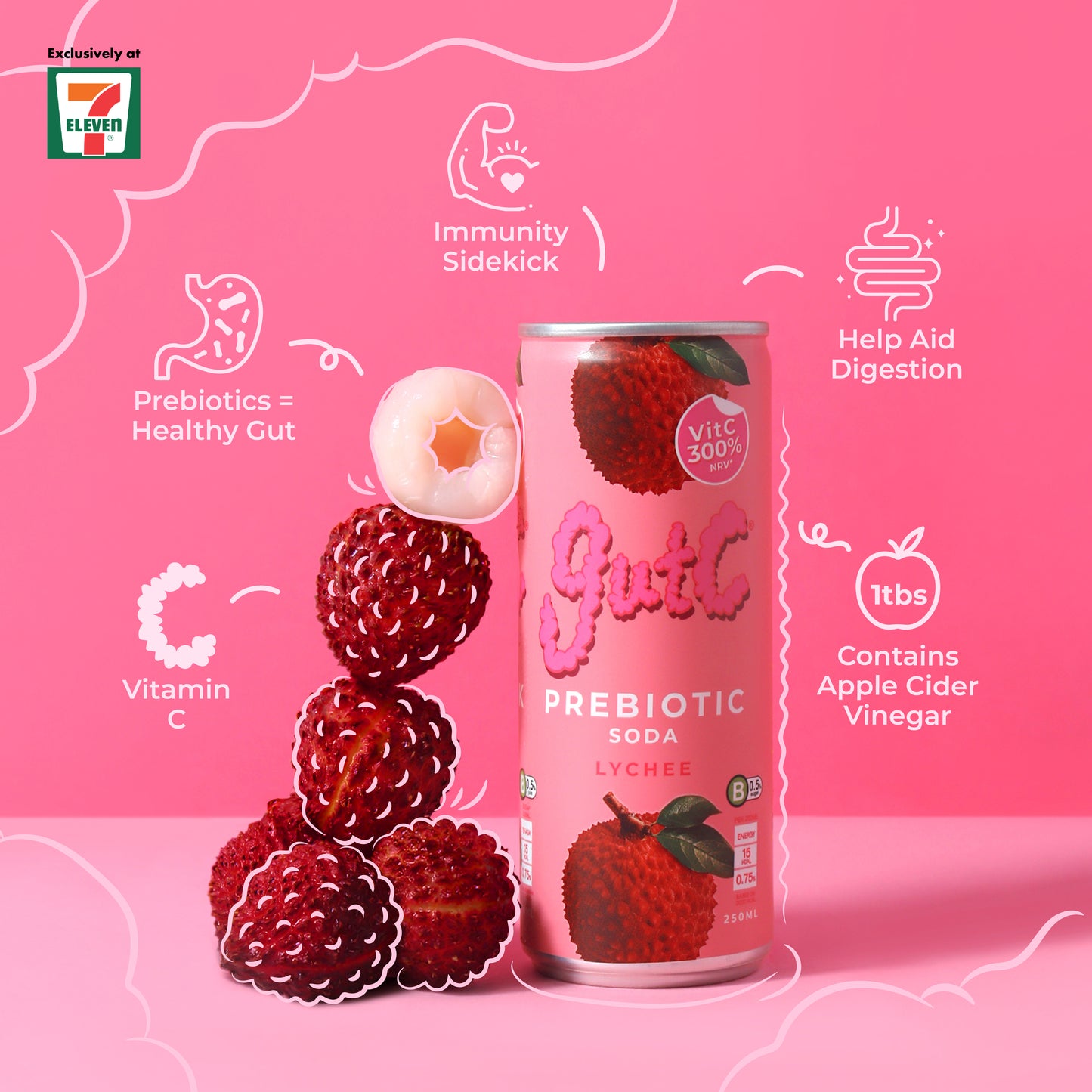 gutC Lychee (12 x 250ml)