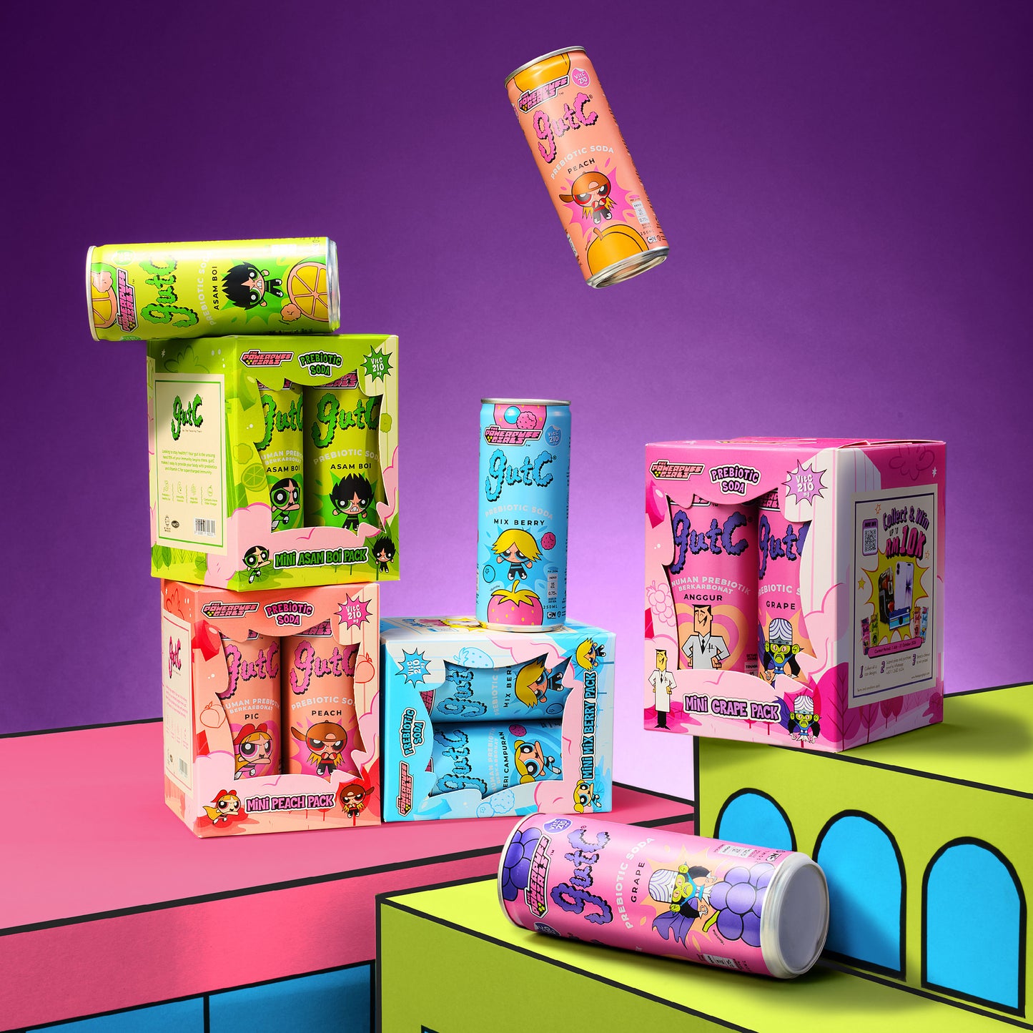 gutC & The Powerpuff Girls Mix Pack (16 x 250ml)