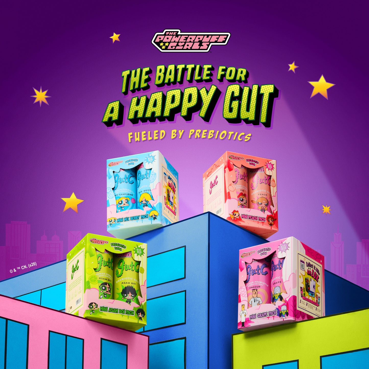 gutC & The Powerpuff Girls Mix Pack (16 x 250ml)