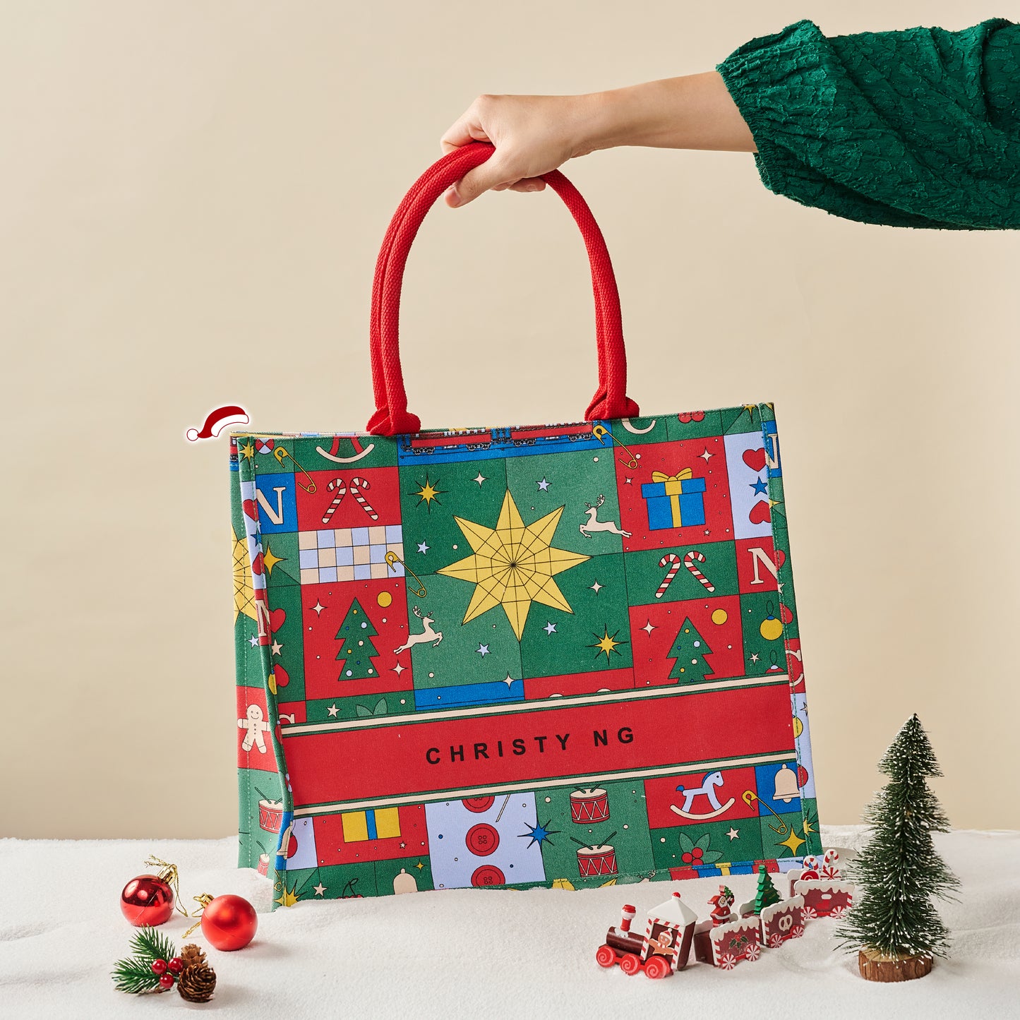 [PRE-ORDER] gutC x Christy Ng Christmas Large Canvas Bag Pack