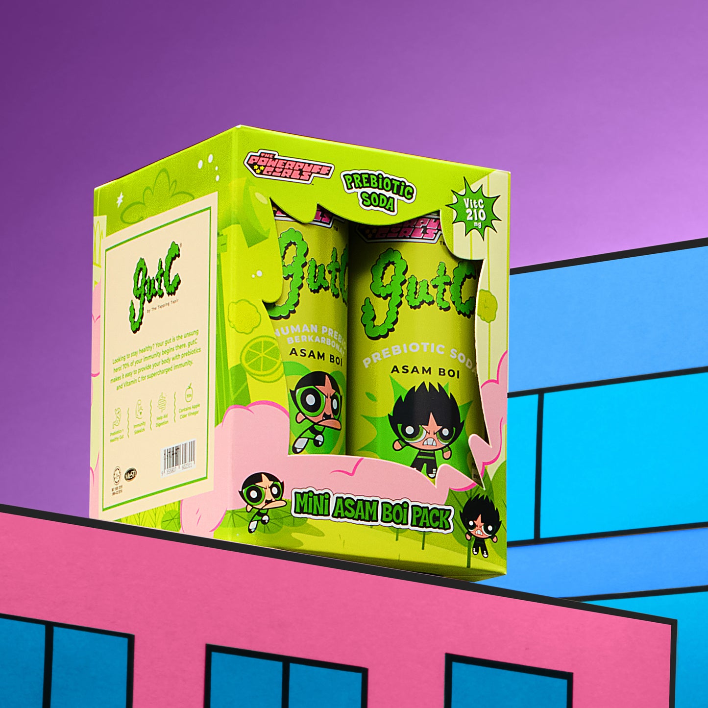 gutC & The Powerpuff Girls Mini Asam Boi Pack (4 x 250ml)