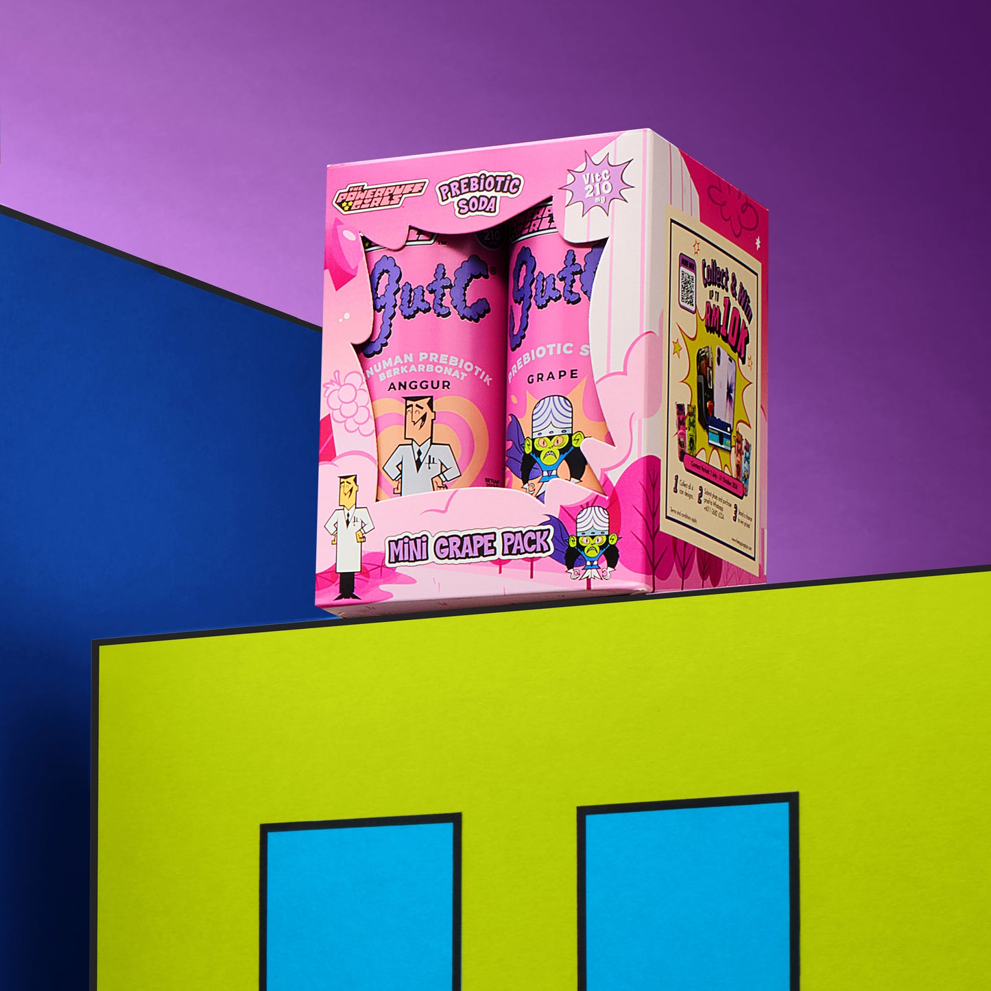 gutC & The Powerpuff Girls Mini Grape Pack (4 x 250ml)