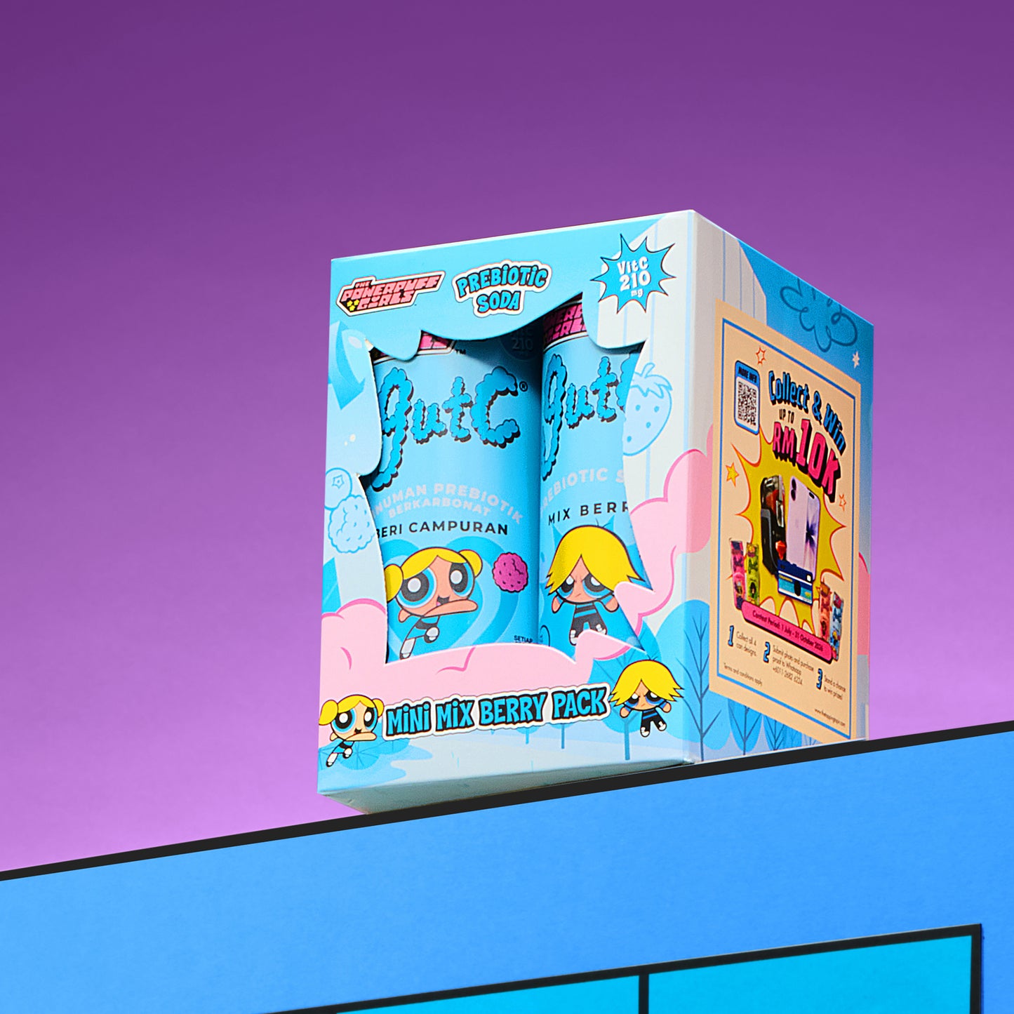 gutC & The Powerpuff Girls Mini Mix Berry Pack (4 x 250ml)