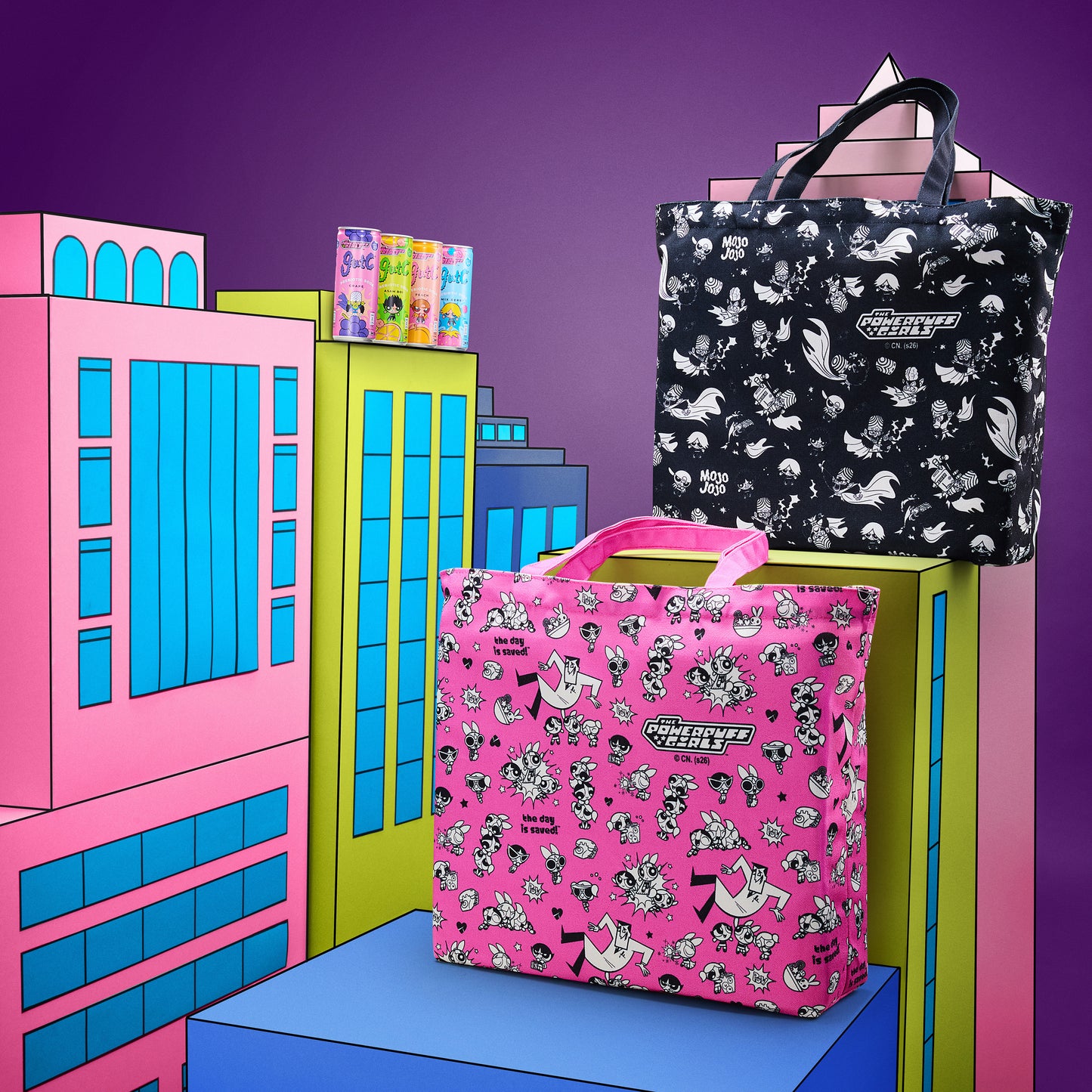 gutC &The Powerpuff Girls Combo Mix Pack (24 x 250ml) with FREE Tote Bag