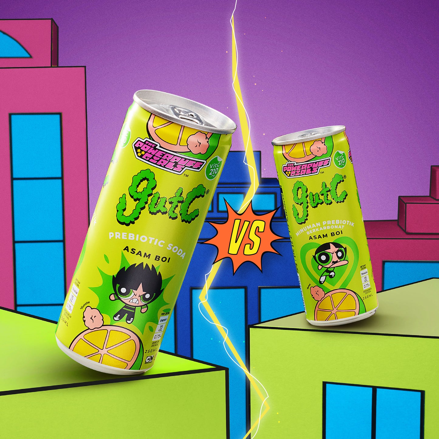 gutC & The Powerpuff Girls Mini Asam Boi Pack (4 x 250ml)