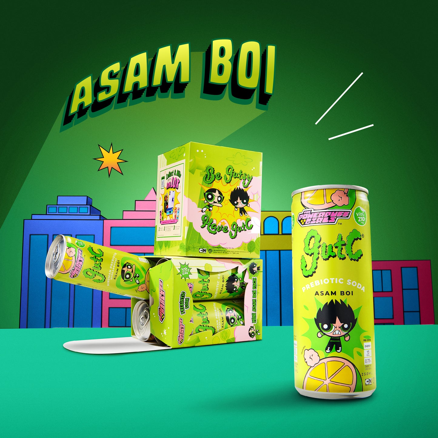 gutC & The Powerpuff Girls Double Mini Asam Boi Pack (8 x 250ml)