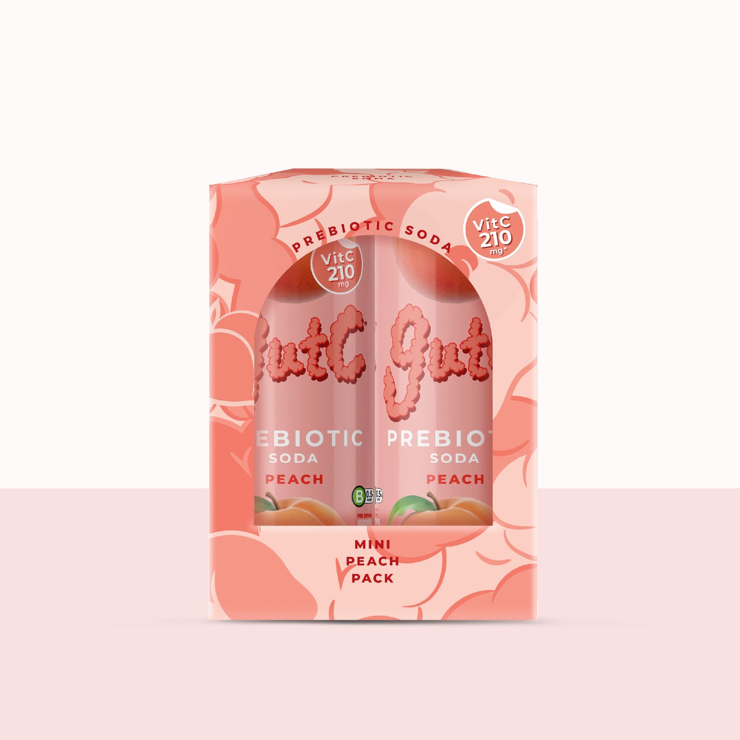Mini gutC Peach Pack (4 x 250ml)