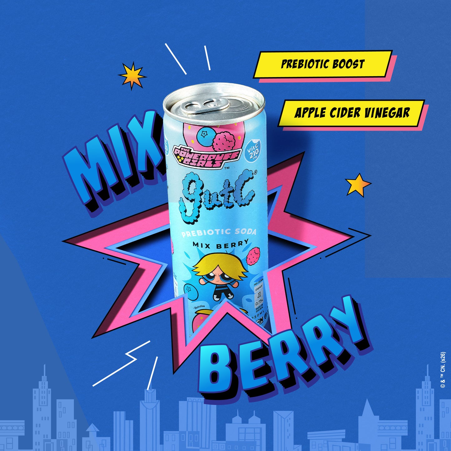 gutC & The Powerpuff Girls Mix Berry (12 x 250ml)